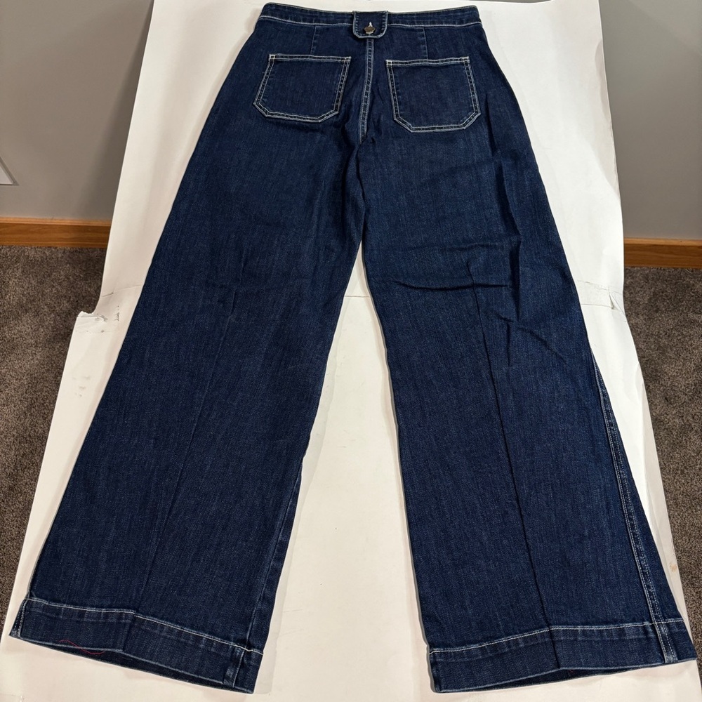 Ramy Brook 27 Theodora Blue High Waisted Wide Leg Jeans - Picture 3 of 13